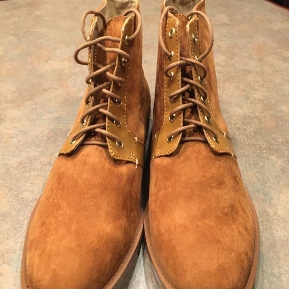 ZARA PADDOCK BOOTS, Suede, COGNAC color, NEW, Women’s Size 10/ EU 41 - Picture 5 of 6